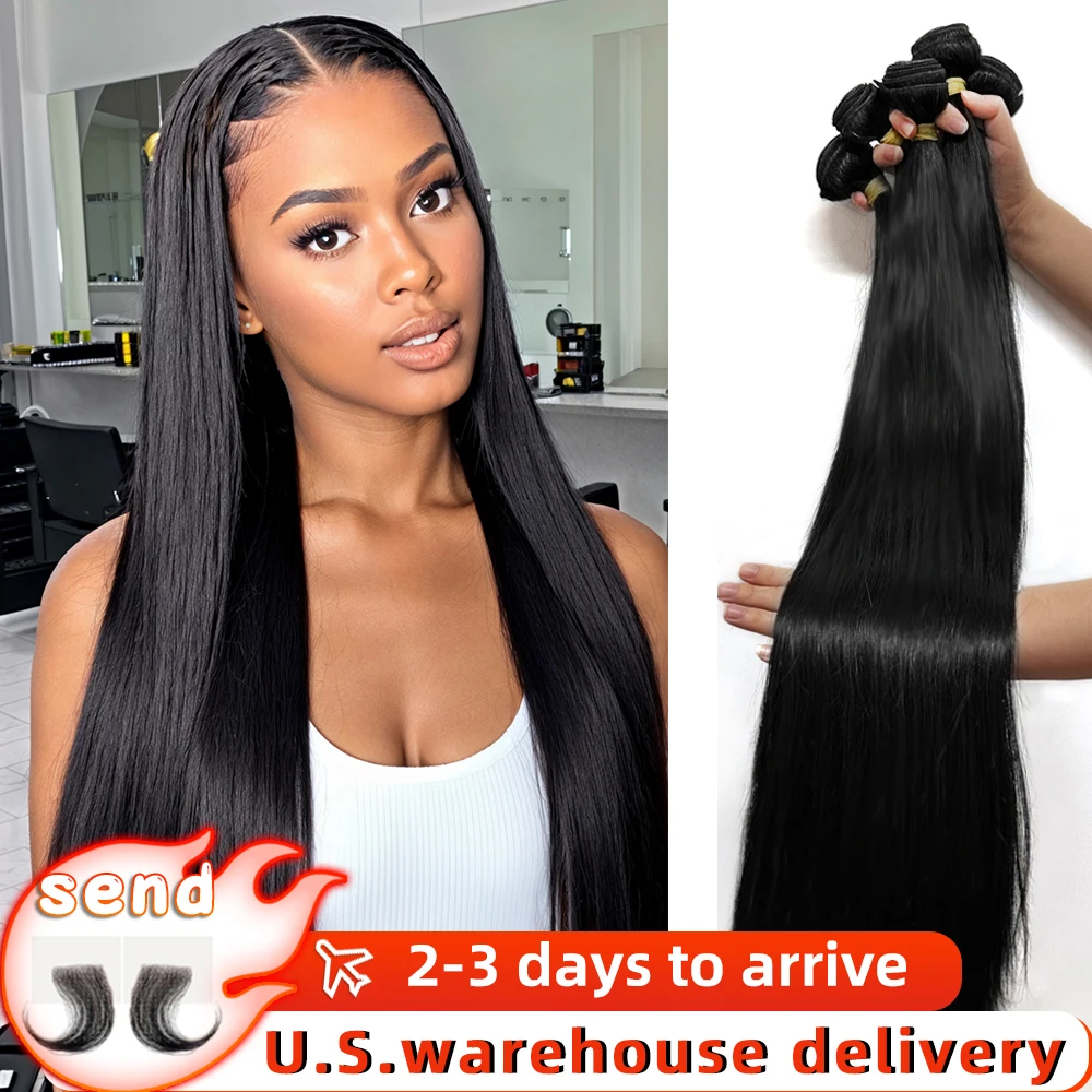 

Прямые пучки человеческих волос, 100% пучки человеческих волос, натуральный черный, подходит для богини, чтобы носить пучок необработанных волос