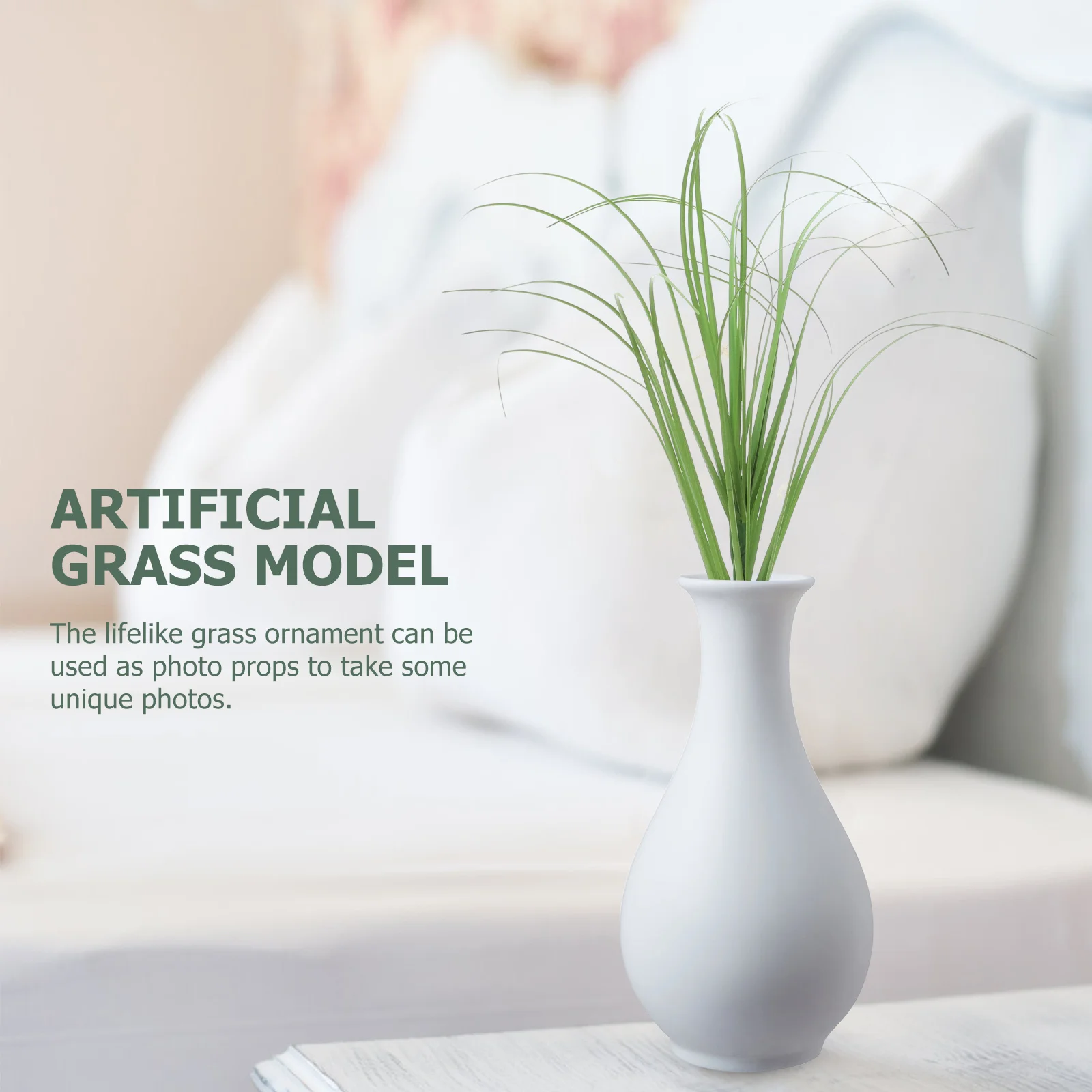 

12Pcs Artificial High Grass Decor Lifelike Realistic Design for Photography Props Home Garden Scene Adornment Fake Grass Outdoor