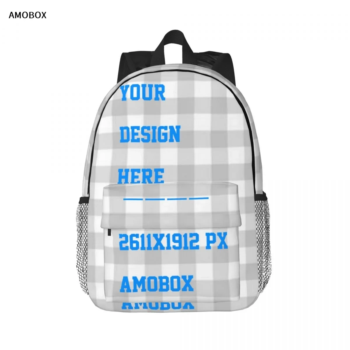 

AMOBOX-Индивидуальный рюкзак для детей, 15-дюймовый милый рюкзак для школы, сумка для книг большой емкости для студентов, подарок