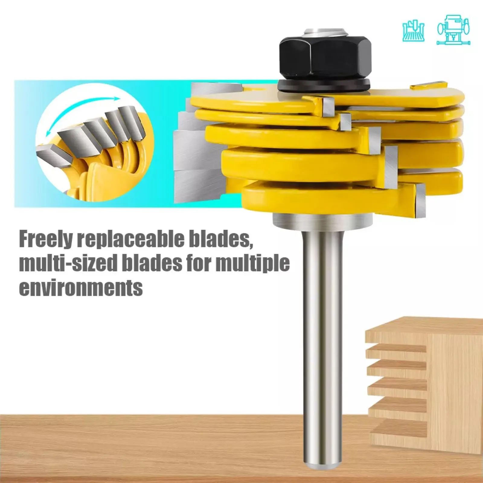 2Pcs/lot 1/4" 1/2" Shank Router Bits Set Tongue & Groove T Shape Slot Milling Cutter For Wood Woodwork Cutting Tools Accessories