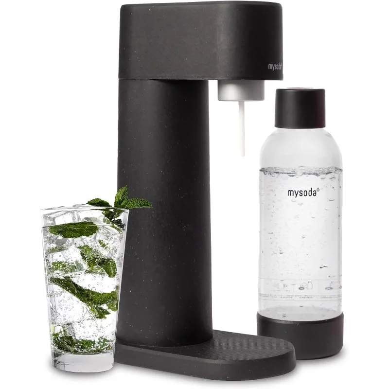 

Woody Sparkling Water Maker - Silent Carbonated Water Machine Made of Renewable Wood Composite & 1L Water Bottle - Without CO2