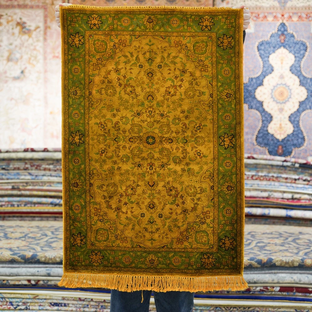 

61x91cm Pure Small Antique Old Hand Made Persian Rug (TJ718A)