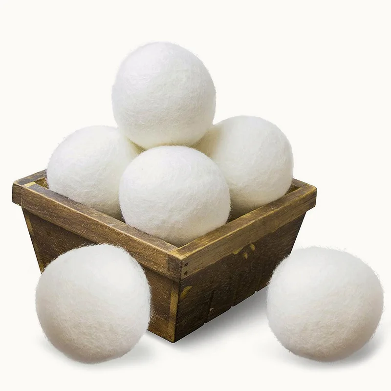 Felt Balls Wool Drying Balls 6-7cm Clothes De-Static Laundry Balls Dryer Wool Balls Dryer Balls