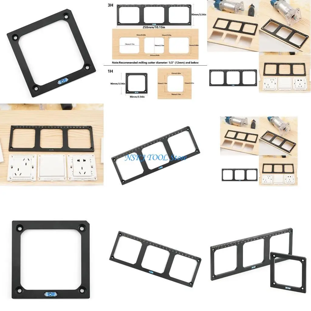 

L8RC 86 Type Wire Box Template Switch Socket Hole Opening Device Sturdy Socket Bottom Box for Electrician Work Template