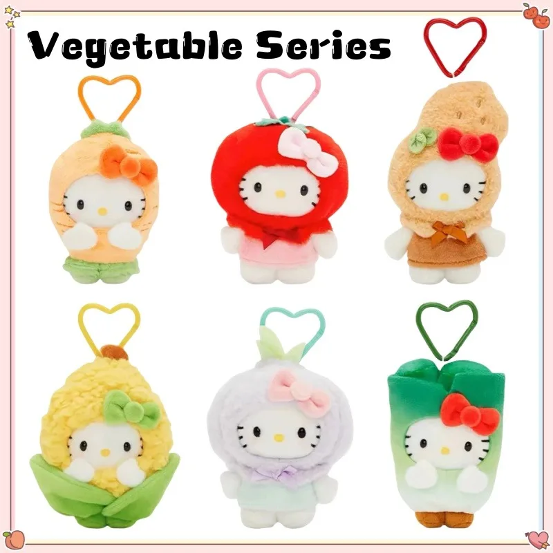 

Новая овощная серия, помидор «Hello Kitty», кавайная плюшевая кукла, подвеска-ключ, японская популярная мультяшная кукла, пара, посылка, орнамент, подарок