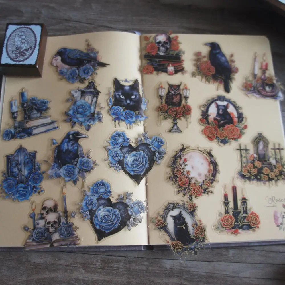 

18pcs Magic School Books Owl Cat Style PVC Sticker Scrapbooking DIY Gift Label Decoration Tag