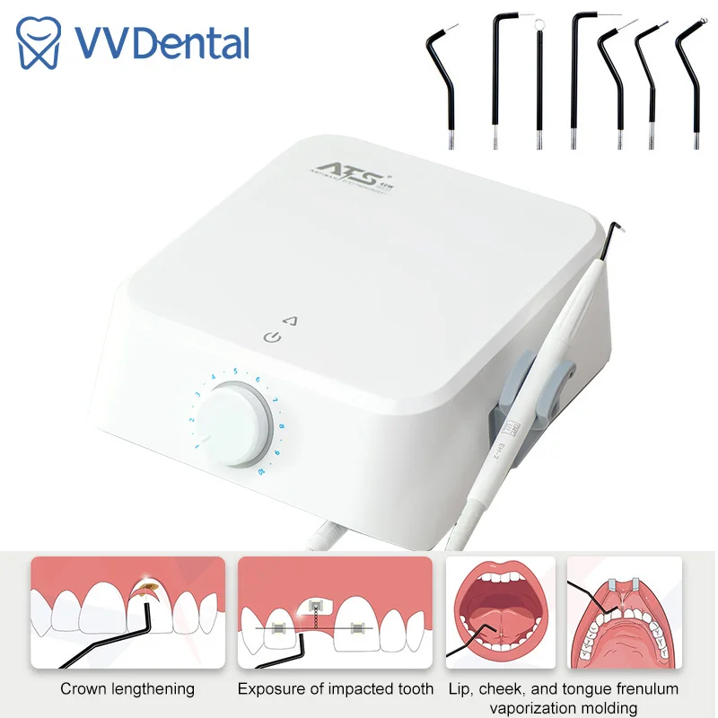 VVDental Dental Electro Surgery Electrosurgery Unit ATS-S1 40W High Frequency 7pcs Electric Knife Oral Surgery Dental Machine