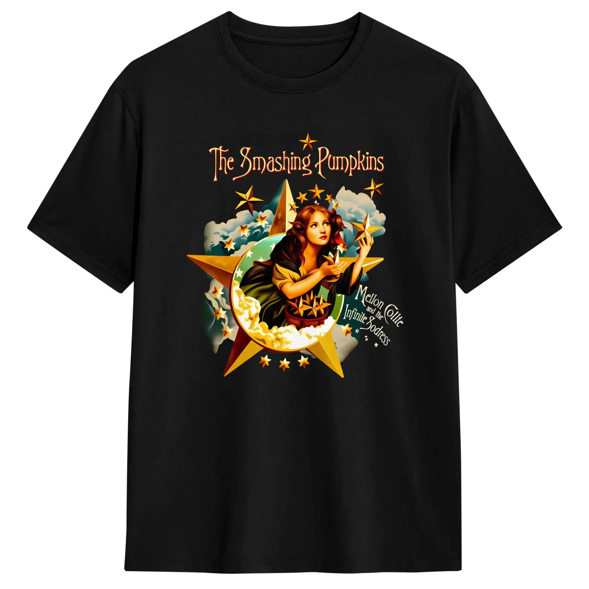 The Smashing Pumpkins T Shirt Summer  Harajuku T-Shirts Man Cotton Crewneck Oversize Top Tees Short Sleeve Street Style Tshirt