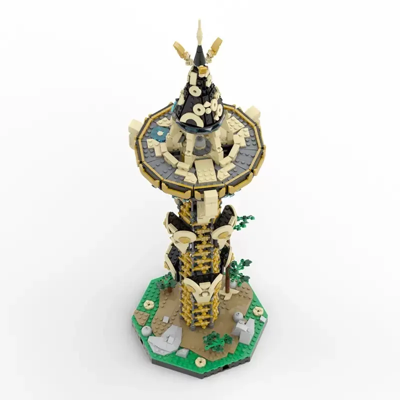 MOC Zeldaed Serie Sheikah Toren Huis Bouwstenen Model Set Game Kingdom Castle Architectuur Bricks Monteren Speelgoed Kid Geschenken