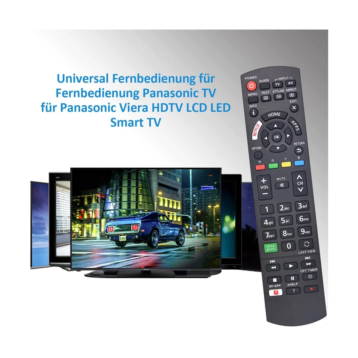 Universal Remote Control for Panasonic TV Remote Control for Panasonic Viera LCD LED 3D TV with Netflix, My App Buttons