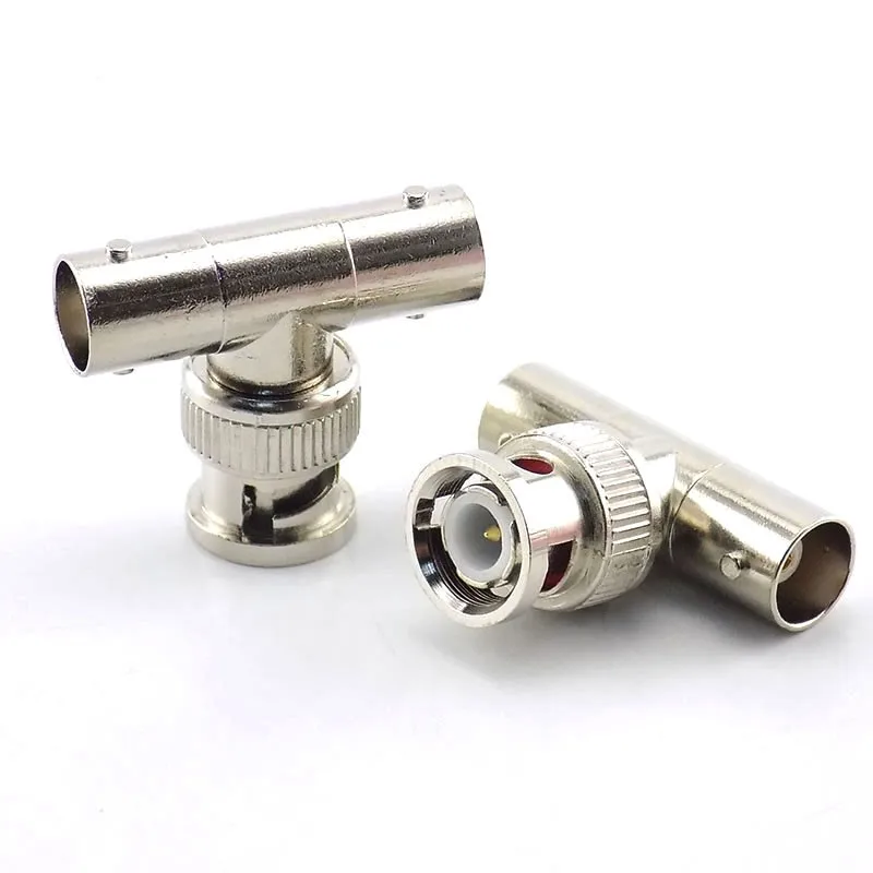 10pcs BNC Connector 1 Male to 2 Female Ends Coupler Adapter for CCTV IP Camera Security System B5