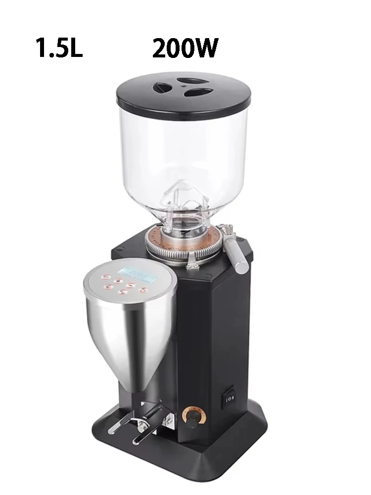 XEOLEO 200 w Espresso koffiemolen 1.5L Commerciële Koffiemolen Platte slijpsteen Elektrische Koffiemolen Vaste hoeveelheid