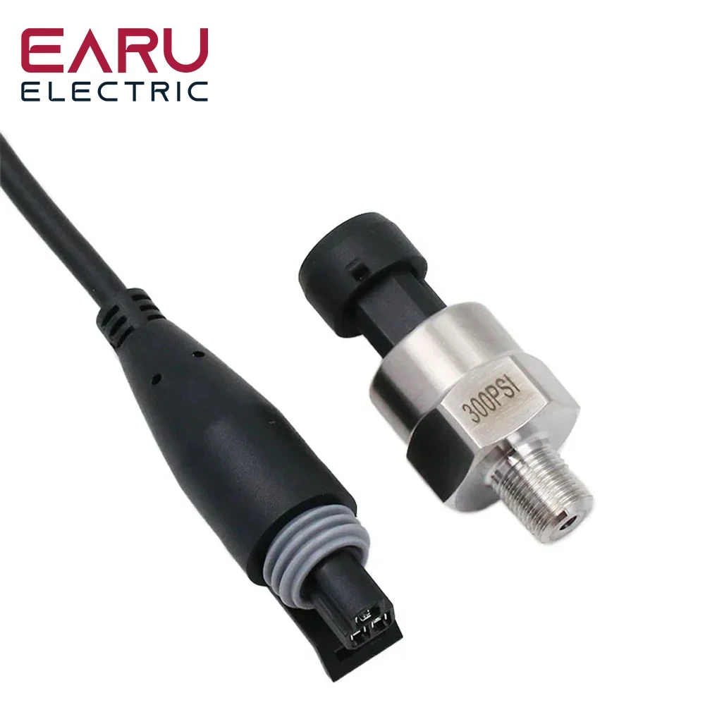 DC 5V 1/8NPT Pressure Sensor Transducer Arduino Stainless Steel Oil Air Water Fuel Gas Transmitter 30psi 100psi 200psi 500psi