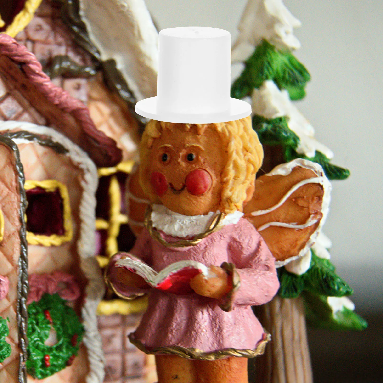 

100 шт. миниатюрных белых шляпок-клоунов для декора, маленькие аксессуары для рукоделия, украшения для детских праздников, подвески для поделок ручной работы