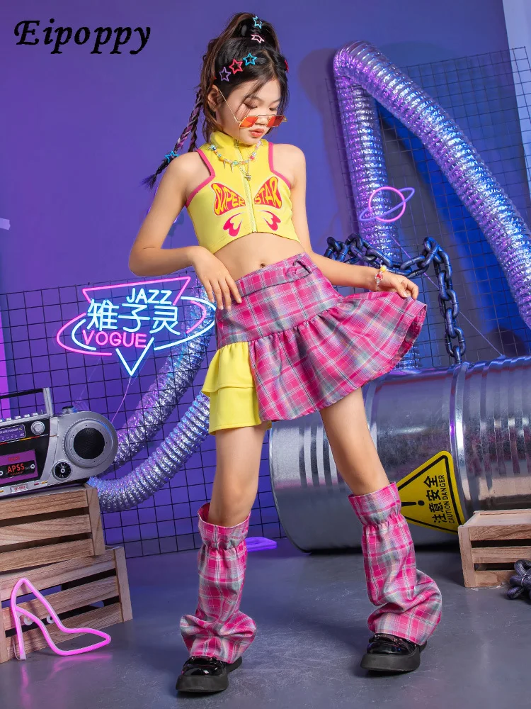 بدلة رقص الجاز للبنات ، ملابس أداء للأطفال ، ملابس عصرية على المنصة