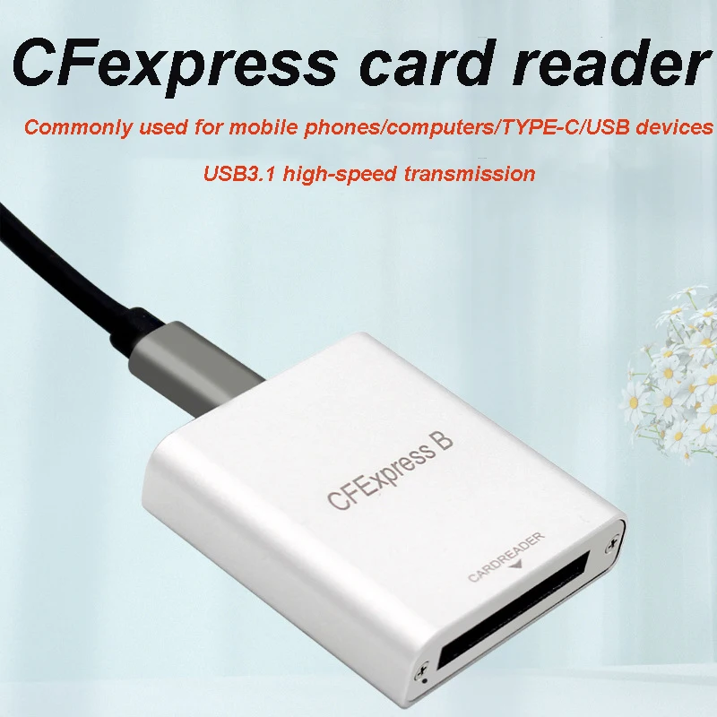 CFexpress Type B & USB3.2 10Gbps Card Reader Ultra High Speed Compatible Thunderbolt 3 Type C for PC Laptop Mobile Phone