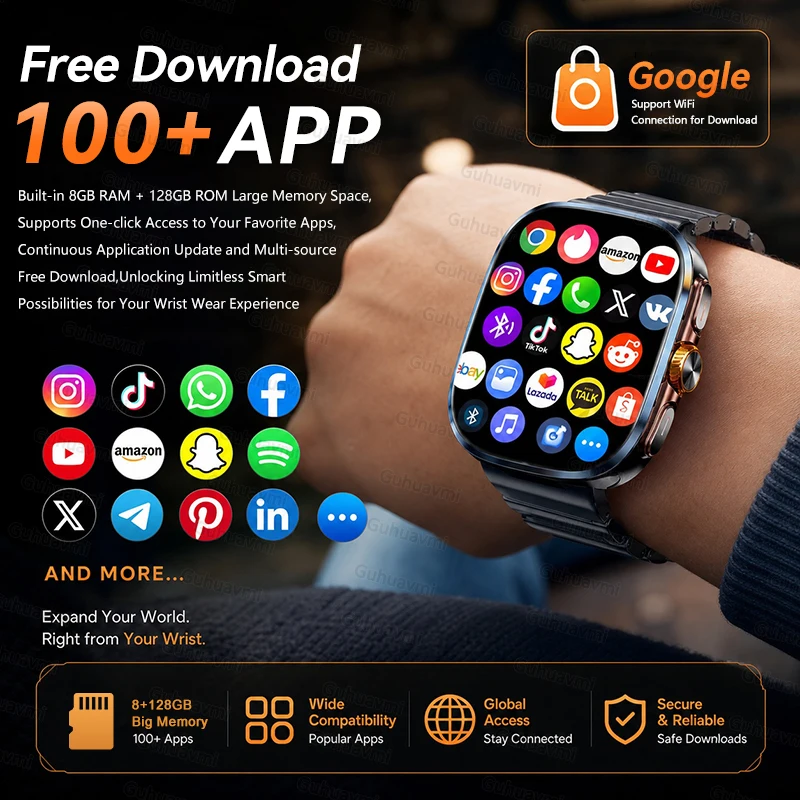 NEW 5G Standalone SIM Smart Watches For Women 1.4-inch AMOLED Screen HD Camera Video Call 8+128GB Memory SmartWatch Ladies' Gift view 5