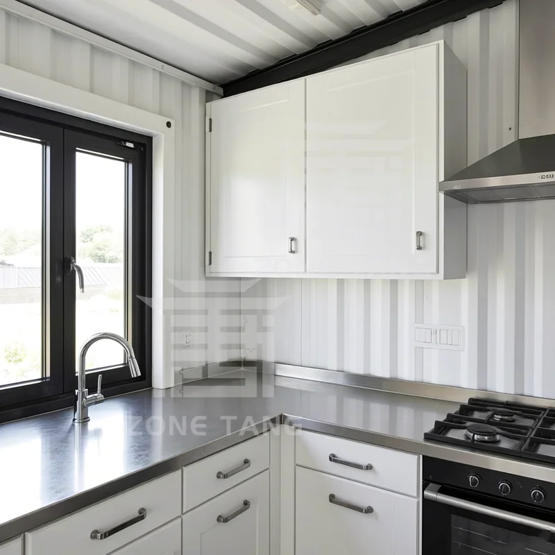 Container House Construction 20-Fuß-Behälter Home Fitness Studio Building Flat Pack House Snack Street Bungalow Home Kit Homes