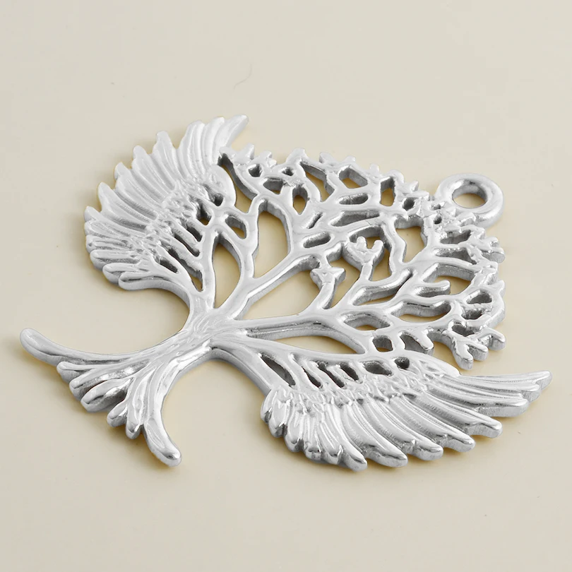 6pcs No Fade Rustproof Plant Leaves Big Rose Flower Charms Personality Life Tree Maple Leaf Stainless Steel Pendants DIY Jewelry view 3