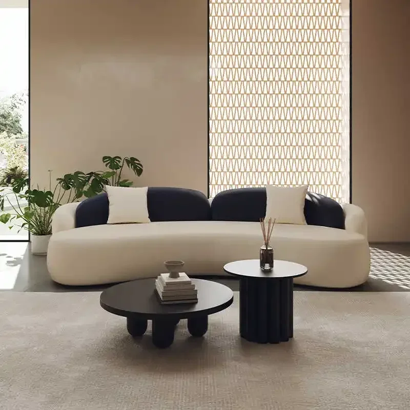 أريكة منحنية، منطقة جلوس، استقبال المشاهير على الإنترنت، صالون تجميل، متجر ملابس، قاعة مكتب الإقامة المنزلية، اجتماع الضيوف #2