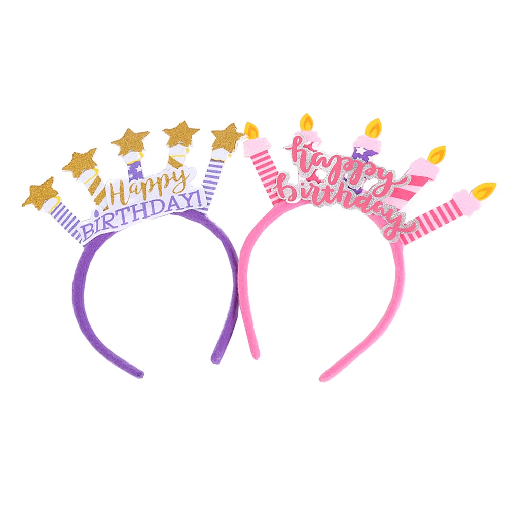 

2Pcs Birthday Headb s Kids Hair Accessories Girls Happy Child Toppers Photo Props Party Decorations Hair Hoops