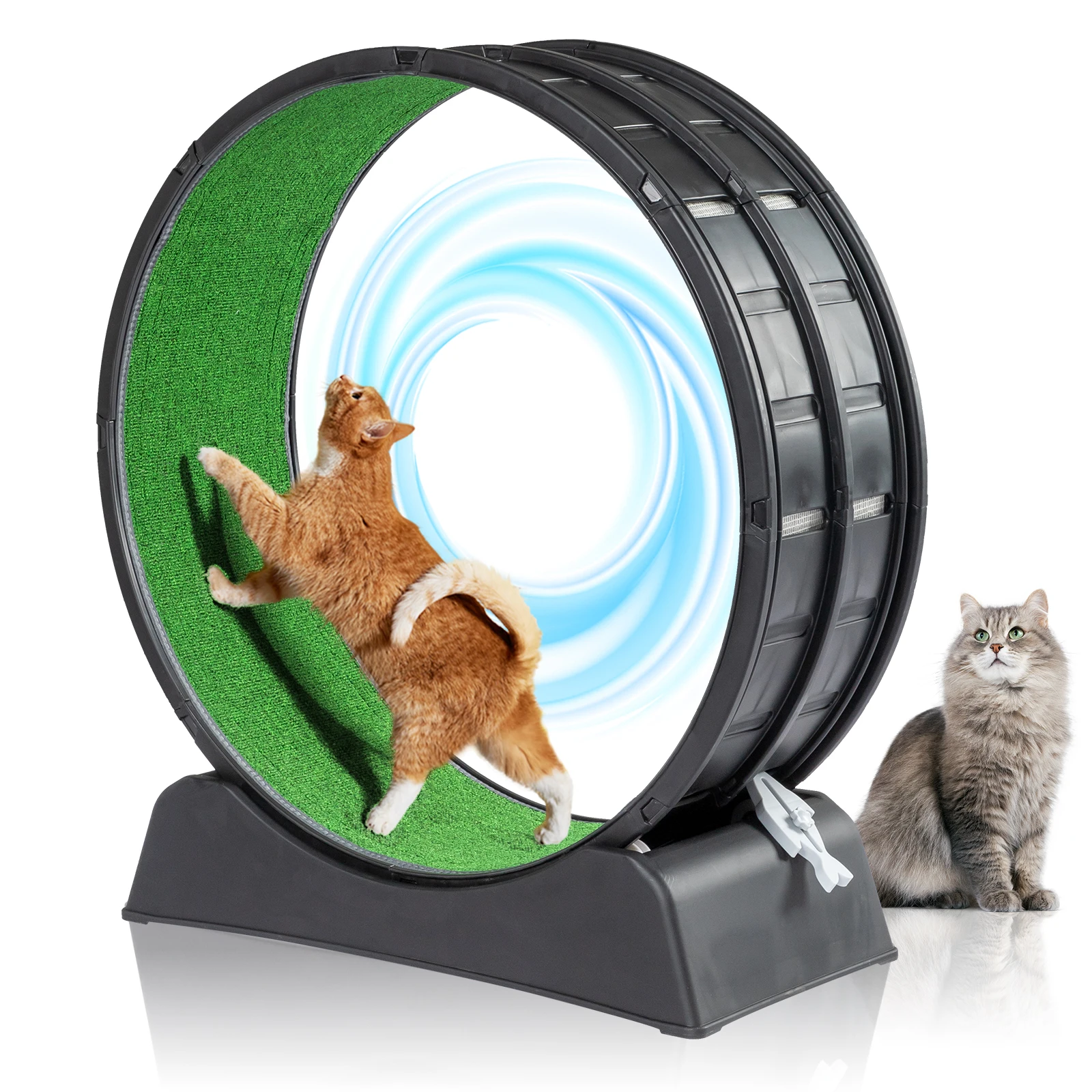 

Cat exercise wheels, 39 inch indoor cat wheels, cat treadmill wheels with carpet running track, used for daily exercise of cats