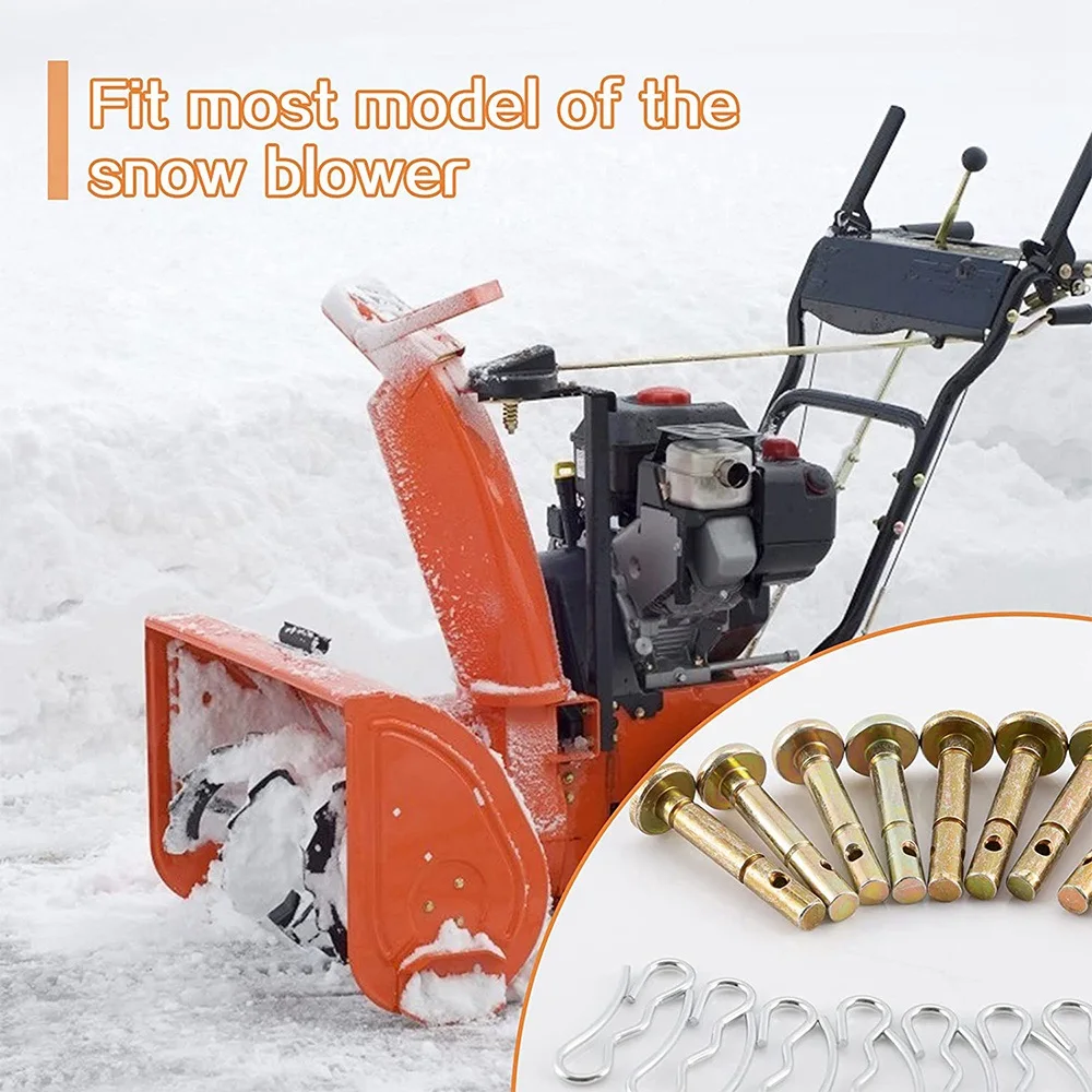 AWAH 10 Pcs Shear Pins + 10 Pcs Cotters Pins For Snowblower- 738-04124 And 714-04040 Replacement For MTD Snow Throwers