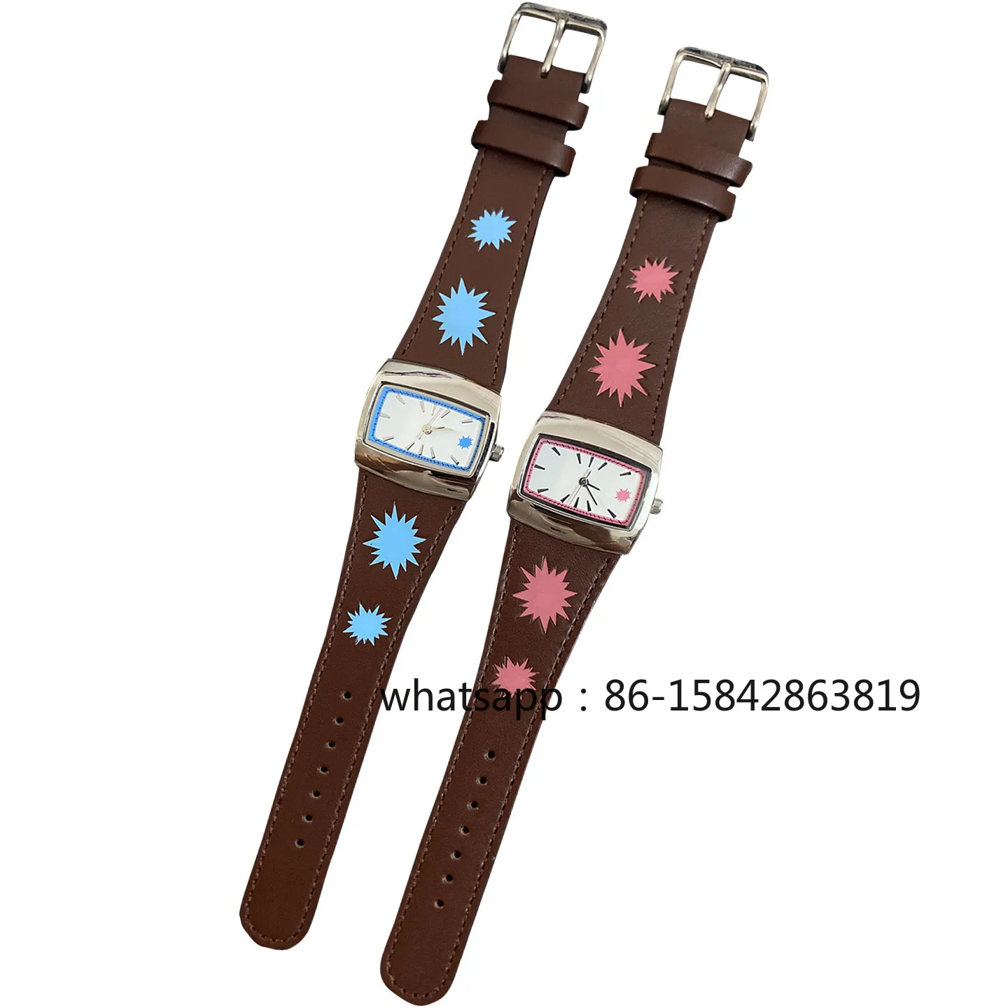 Original European and American Style Watch Female Niche Retro Leather Strap Quartz Watch Spark Series