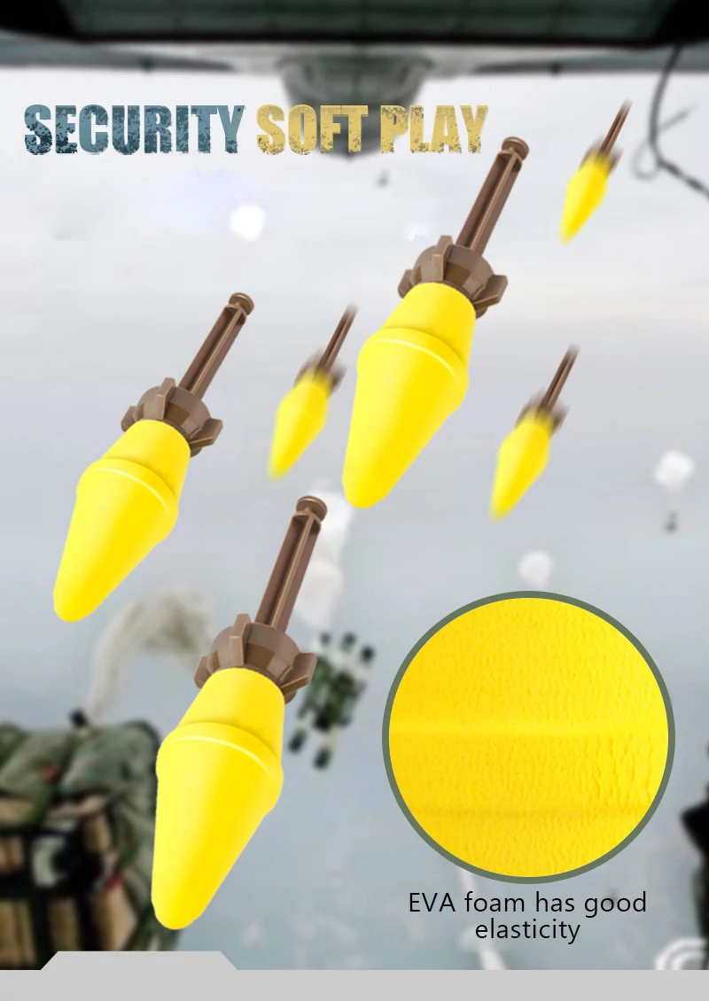 Automatic Creative Barrel Rocket Funny Softball Playing Gun Sports Game Children's Gifts Missile Launcher Presents For Boy