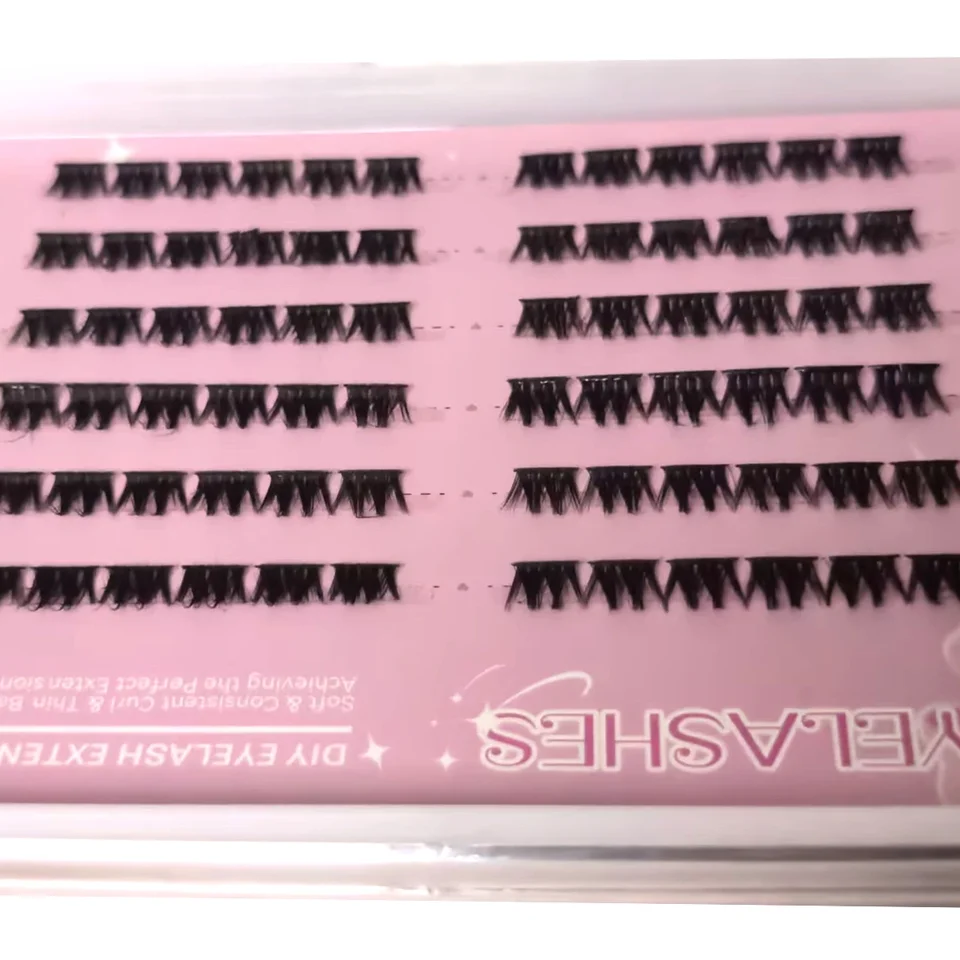 AMSDCN 10 filas de pestañas postizas negras de fibra 0.07mm extensión de pestañas postizas herramientas de belleza para ojos grandes 2