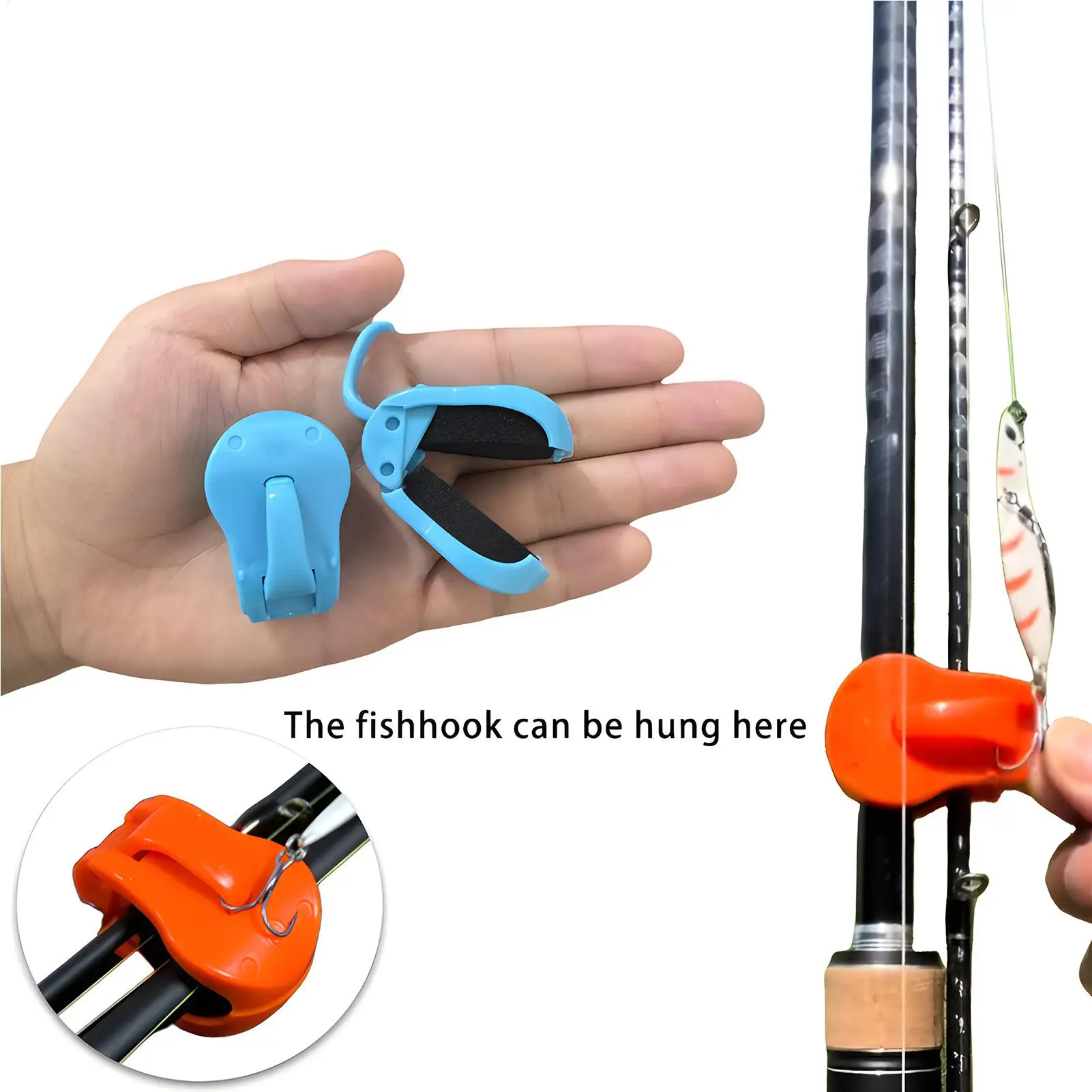 

Fishing Rod Clips Elastic Rack Organizer 4Piece Fly Fishing Rod Holder For Bank Shore Pier Pool Ice Saltwater Surfing Travel