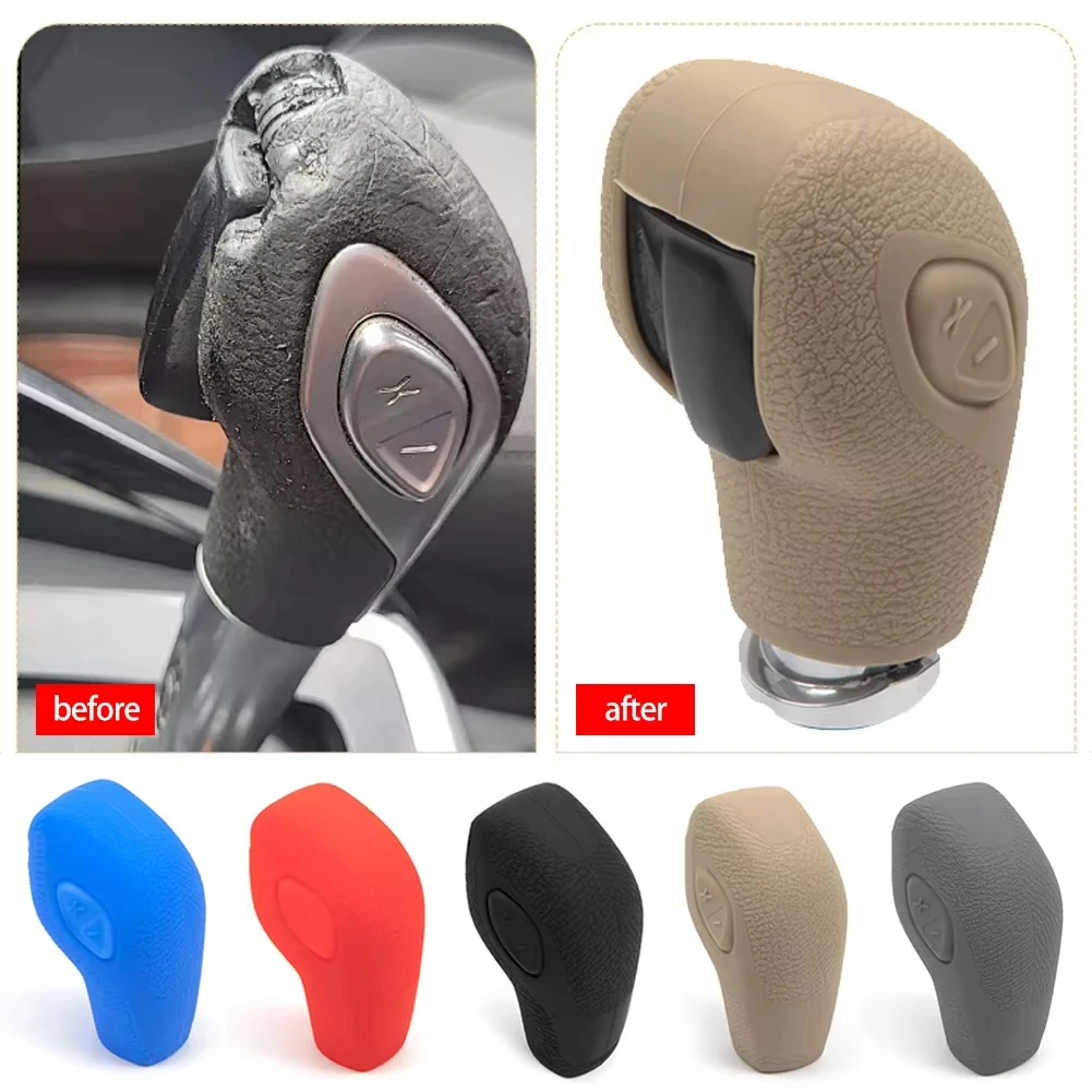 Cubierta de silicona para perilla de palanca de cambios de coche, para Ford EcoSport Escape Fusion c-max Energi Wagon Fiesta Focus Transit Van Escort Mondeo