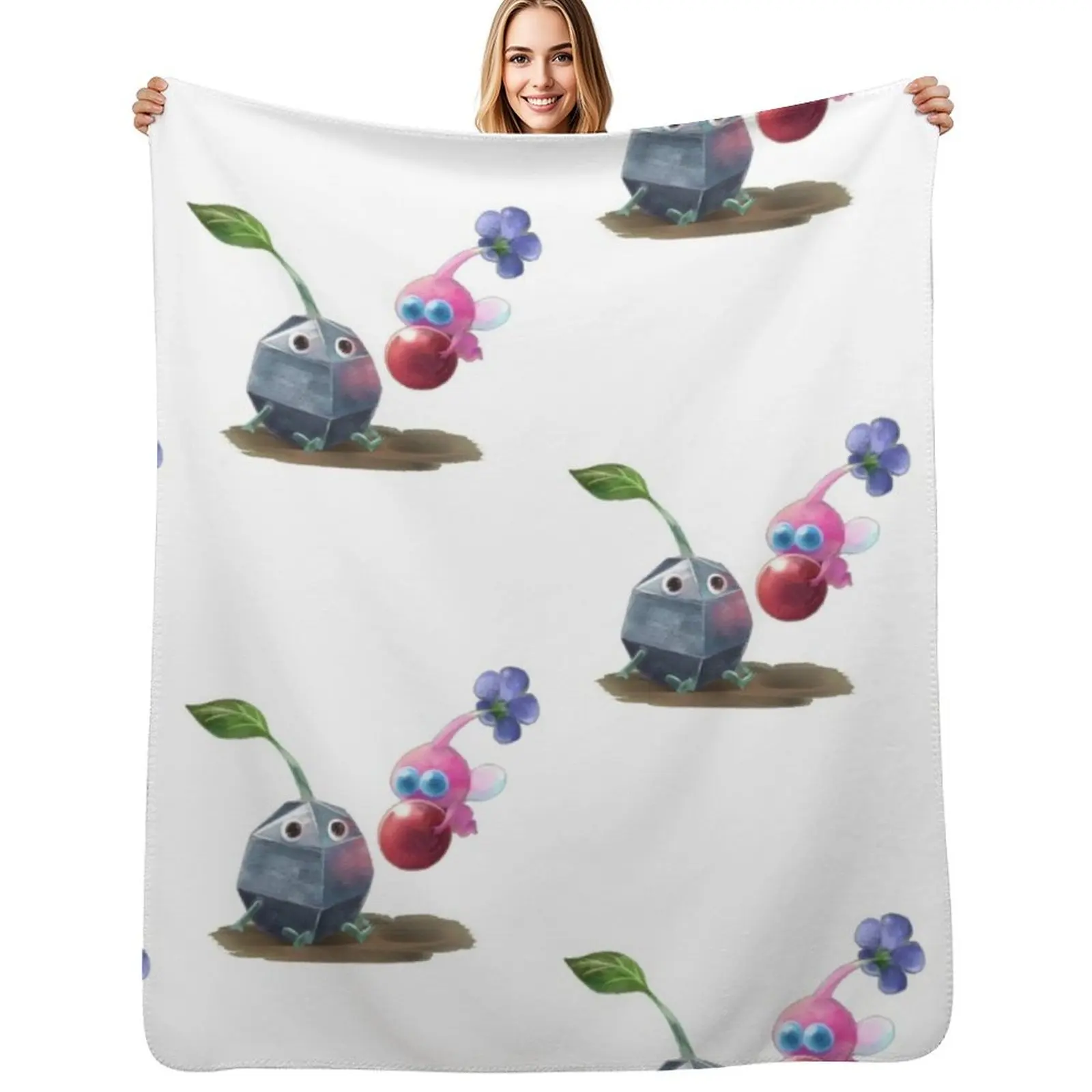 

Pikmin 4 Throw Blanket Sofas Custom Warm Flannel Blankets