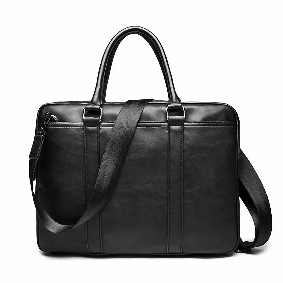 New Arrival Business Men Briefcase Tote Bag PU Leather Laptop Bag Briefcase Male Luxury Designer Office Shoulder Bags