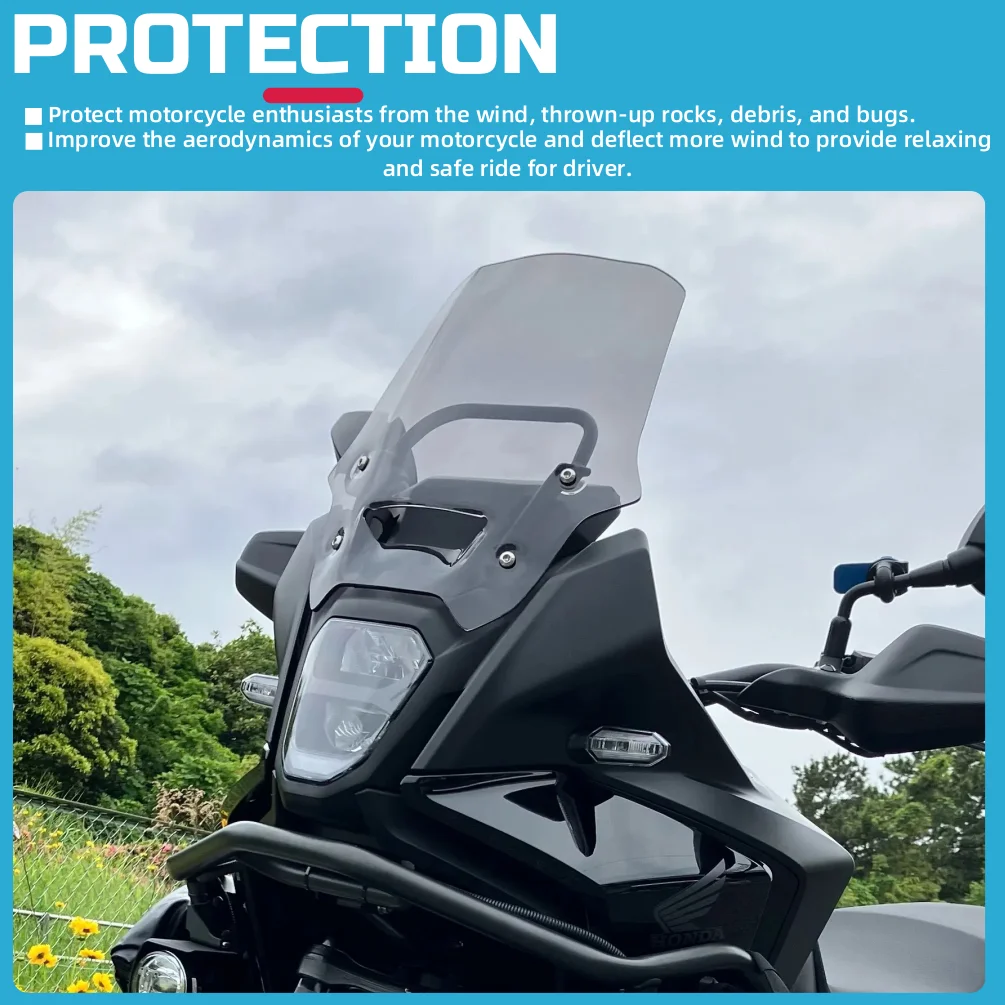 For Honda NX 400 500 2024 2025 NX400 NX500 Windshield Windscreen Motorcycle Front Wind Air Deflector Shield Screen Accessories