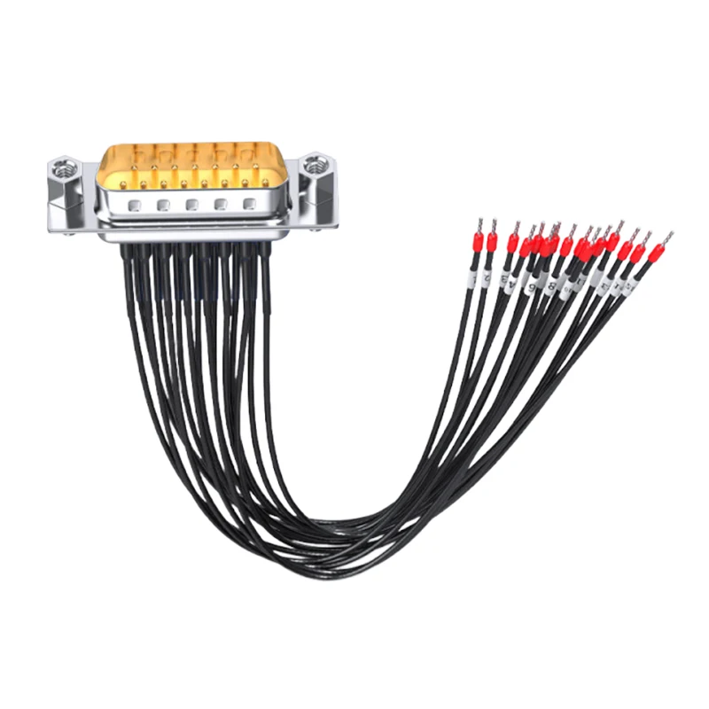 Industrielle DB9-Buchsenkabel, DB15-Pin, DB25-Verbindungskabel, HDB15-Steckerleitung, SPS-Datenkabel, PTFE
