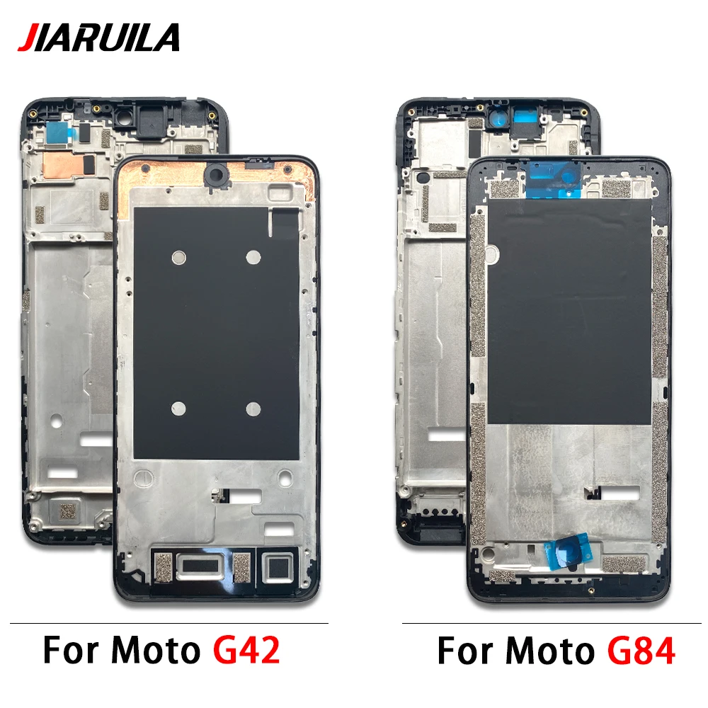 NEW Front Housing LCD Frame Bezel Plate Replacement Repair With Side Button For Moto G13 G40 G41 G42 G51 G60S G71 G71S G84 E32S