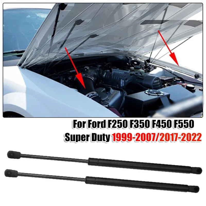 

1 пара передний капот автомобиля, гидравлические стойки, подъемная опора для Ford F250 F350 F450 F550 Super Duty 99-07/17-22