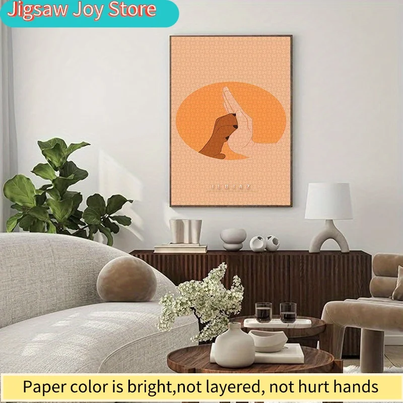 Rompecabezas de Papel, Rompecabezas DIY, Mano de la Amistad, Humano y Animal, Adecuado para Rompecabezas de Tiempo, Rompecabezas Interactivo para Parejas, Regalo para Amigos