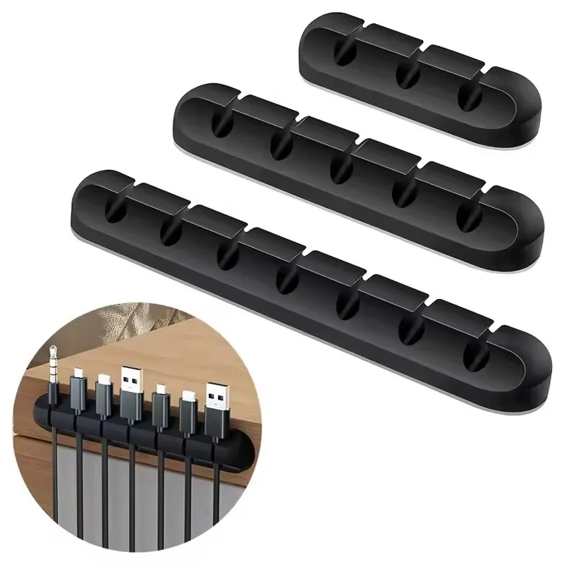 Organizer kabli, uchwyt na przewody, elastyczny zwijacz kabli USB, silikonowe klipsy do porządkowania kabli myszy, klawiatury, słuchawek, klips ochronny.