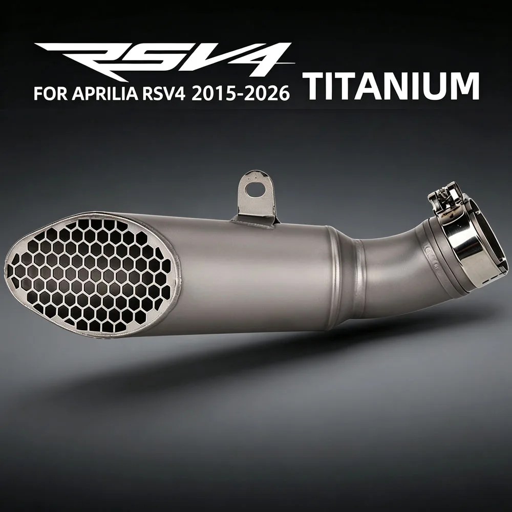For Aprilia RSV4 RSV 1100 Factory Tuono V4 / 1100 Factory Motorcycle Exhaust Middle Pipe Slip on Line Honey Comb Project Muffler