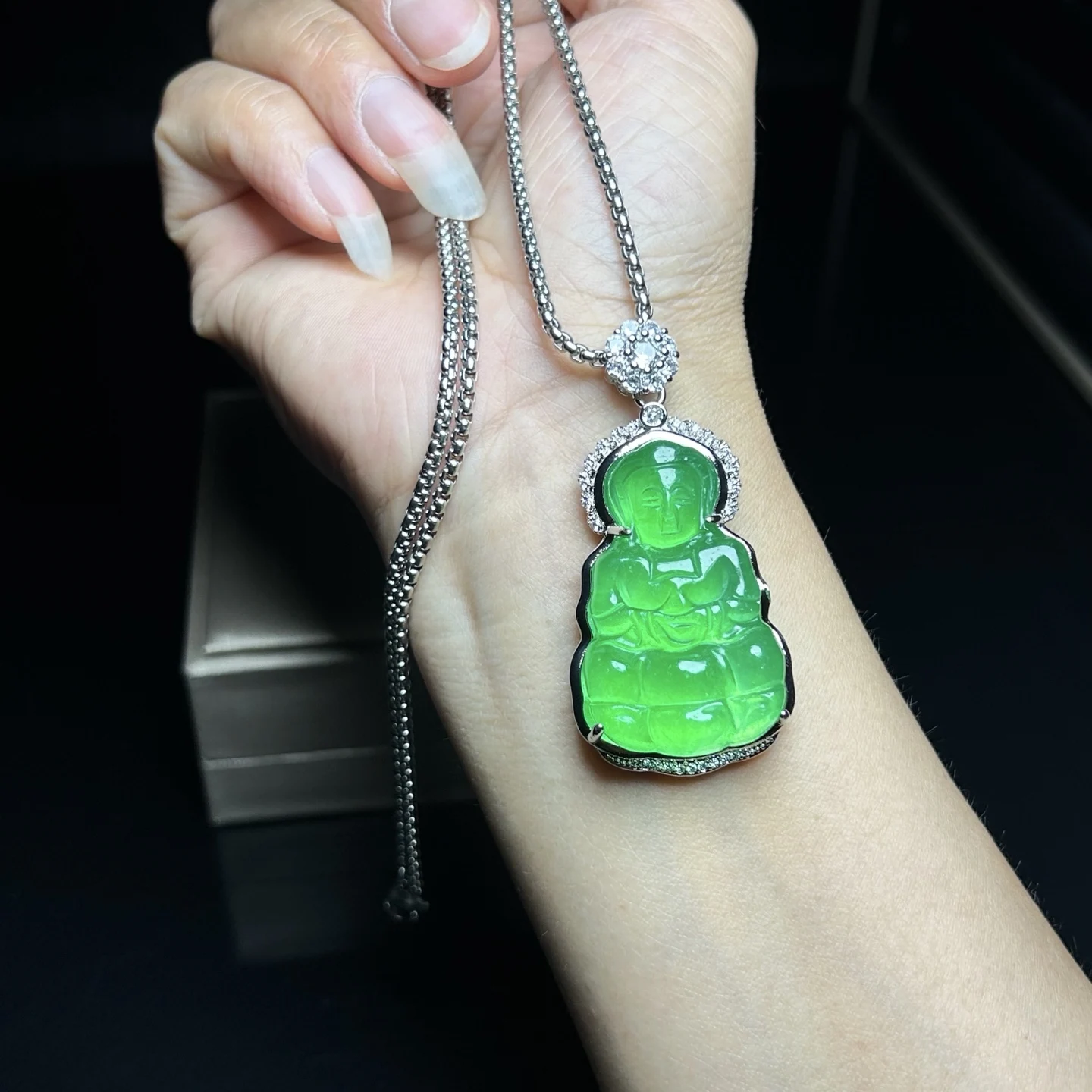 Real Natural high Ice  Jade Jadeite Carved Pendant&Necklaces
