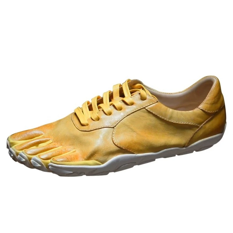 Outdoors Split Toe Shoes for Men's and Women's Anti Odor Five Finger Shoes Kangaroo Leather Casual Barefoot Sports Training Shoe