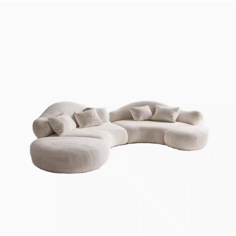 

Modern simple living room special-shaped sofa curved combination fabric
