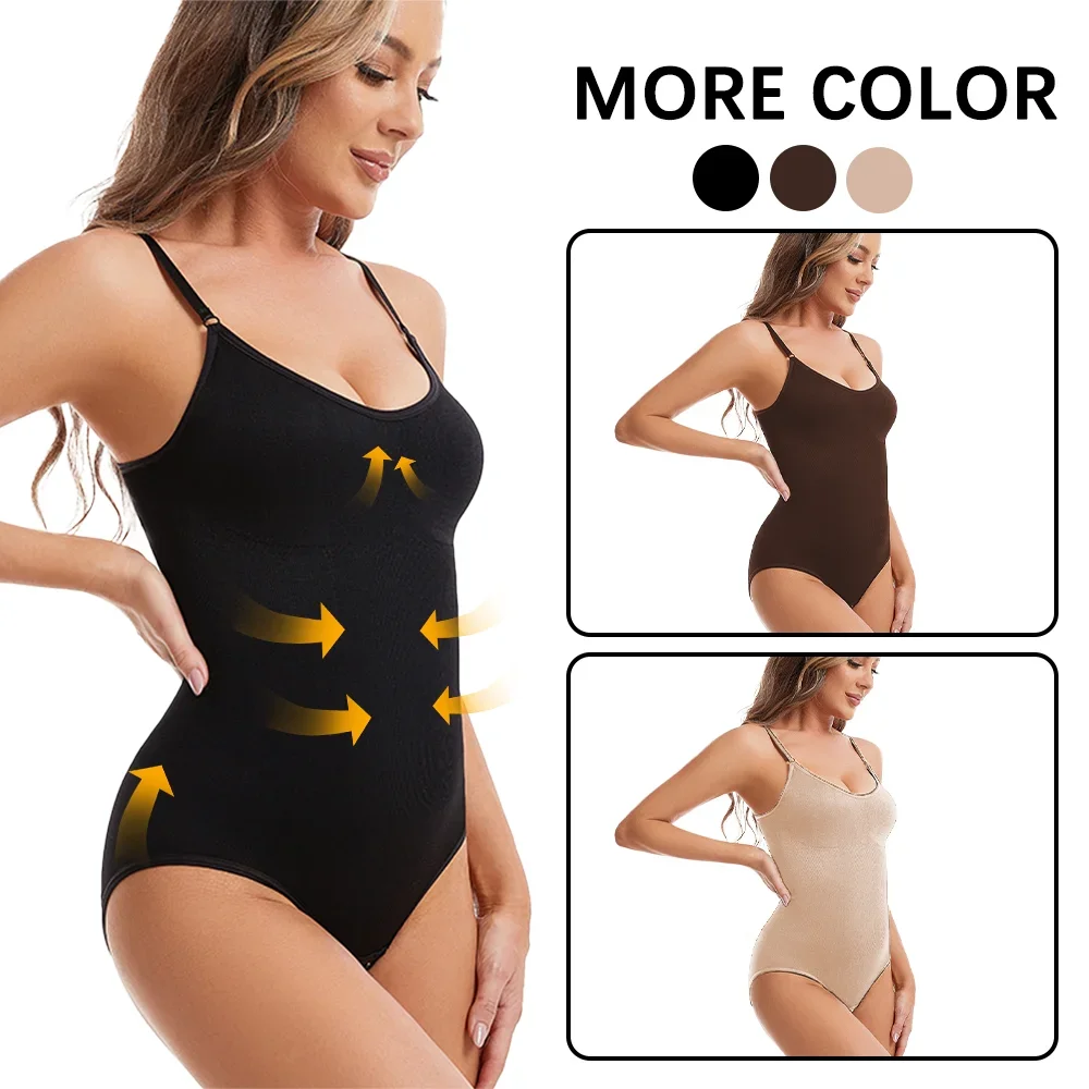 U Neck Bodysuit High Elastic Compression Body Suits Open Crotch Shapewear Women Seamless Tummy Control Buttock Lifting Shaper