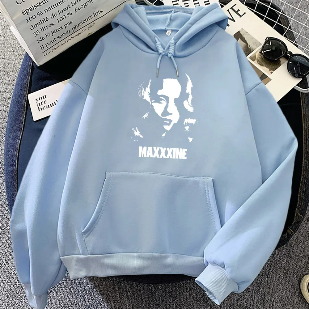 MaXXXinee Movie Horror Style Hoodies Streetwear Unisex Winter Warm Long Sleeve Hooded Pullovers Women Men Sudaderas Film Graphic