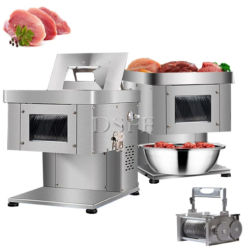 Cortadora vendedora caliente de pechuga de pollo, carne fresca, carne de res, cortadora de cerdo, piel de frijol y trituradora de algas