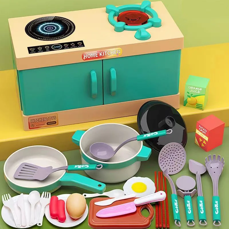 Conjunto de brinquedos de cozinha para crianças, 84/70/56/33 peças, kit de acessórios de cozinha com panelas, comida de fingir, brinquedo de cozinha, presente para meninos e meninas