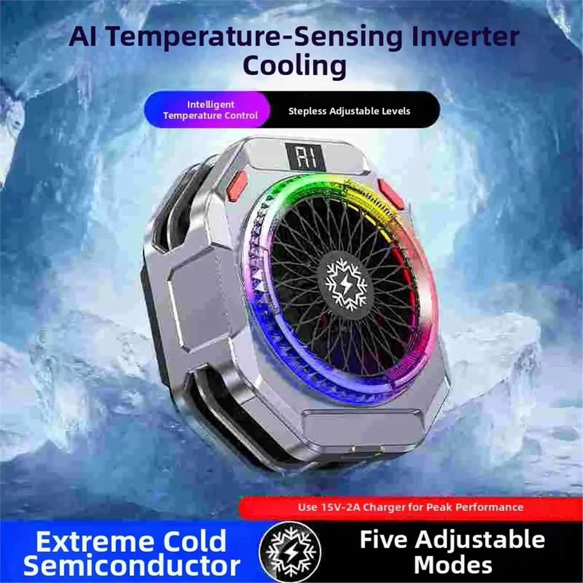 DT85 HOT TH28-Pro Mobile Phone Heatsink for Gaming 30W AI Cooling Phone Back Clip Radiator with Adjustable Modes & Light Effects