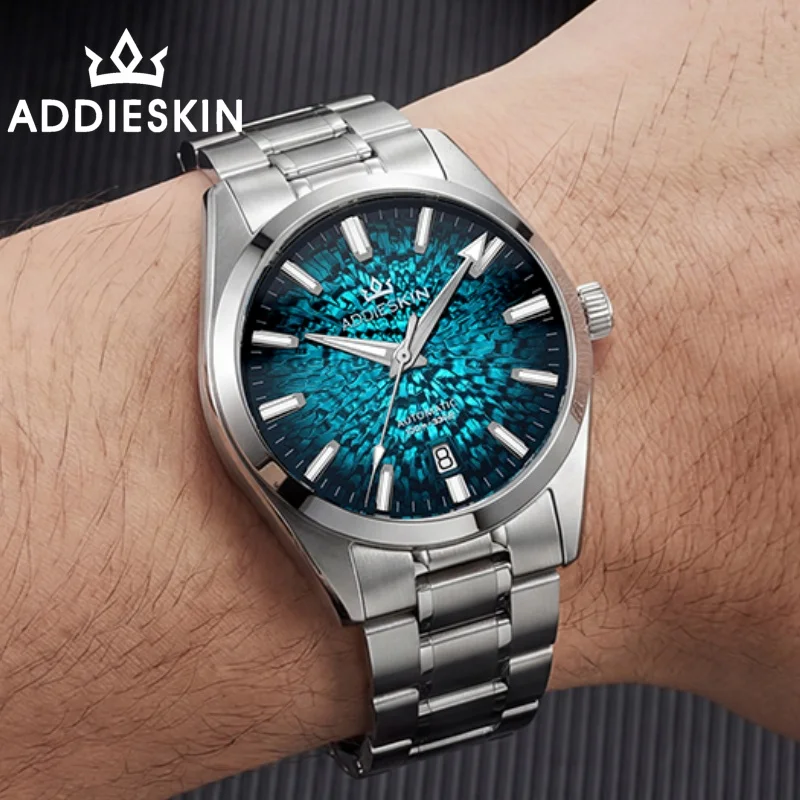 

AddiesKin Men Watch K003 38mm BGW9 Luminous Sapphire Glass 10Bar Waterproof 316L Stainless Steel Mechanical Automatic Watches